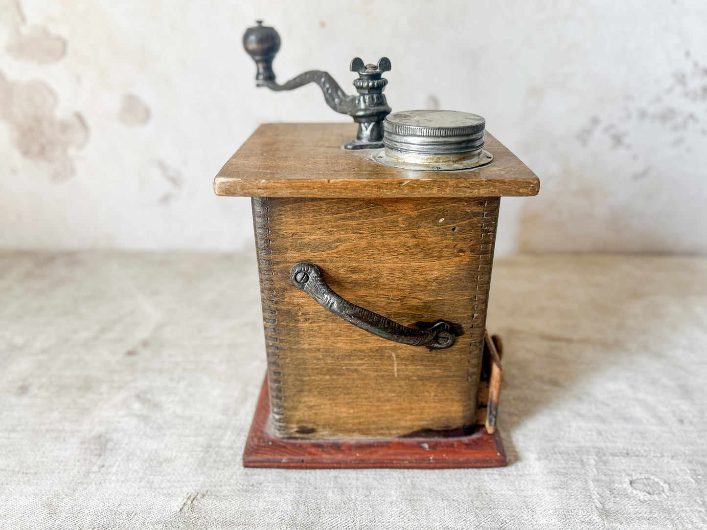 Antique Extra-Large Hand Crank Coffee Grinder
