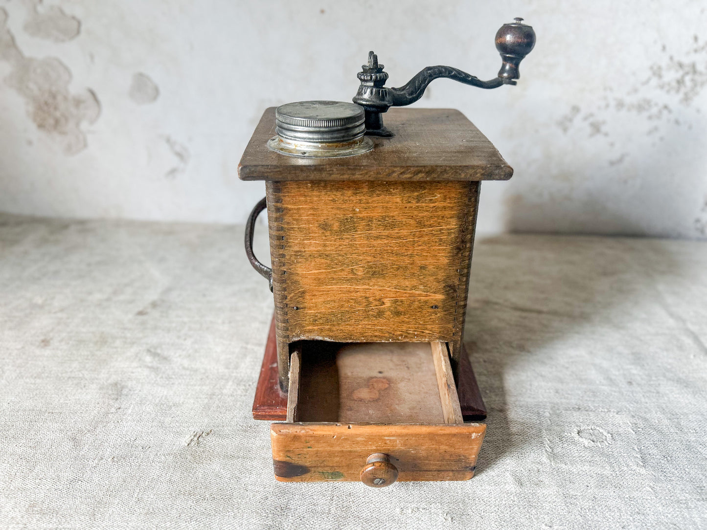 Antique Extra-Large Hand Crank Coffee Grinder