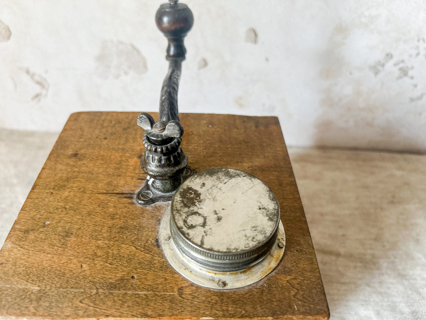 Antique Extra-Large Hand Crank Coffee Grinder