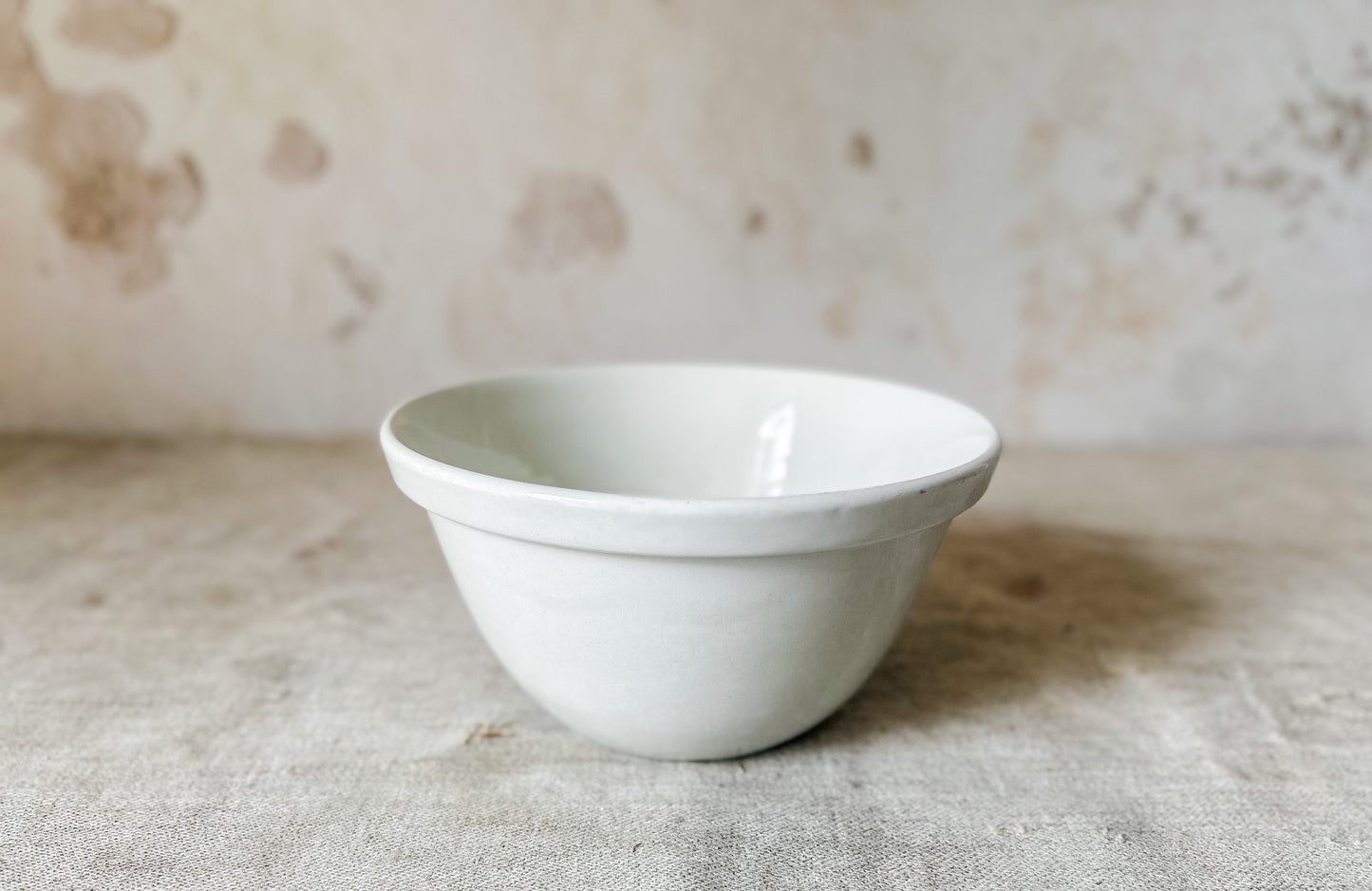 Vintage 7" White English Pudding Bowl