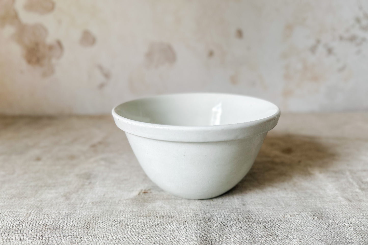 Vintage 7" White English Pudding Bowl