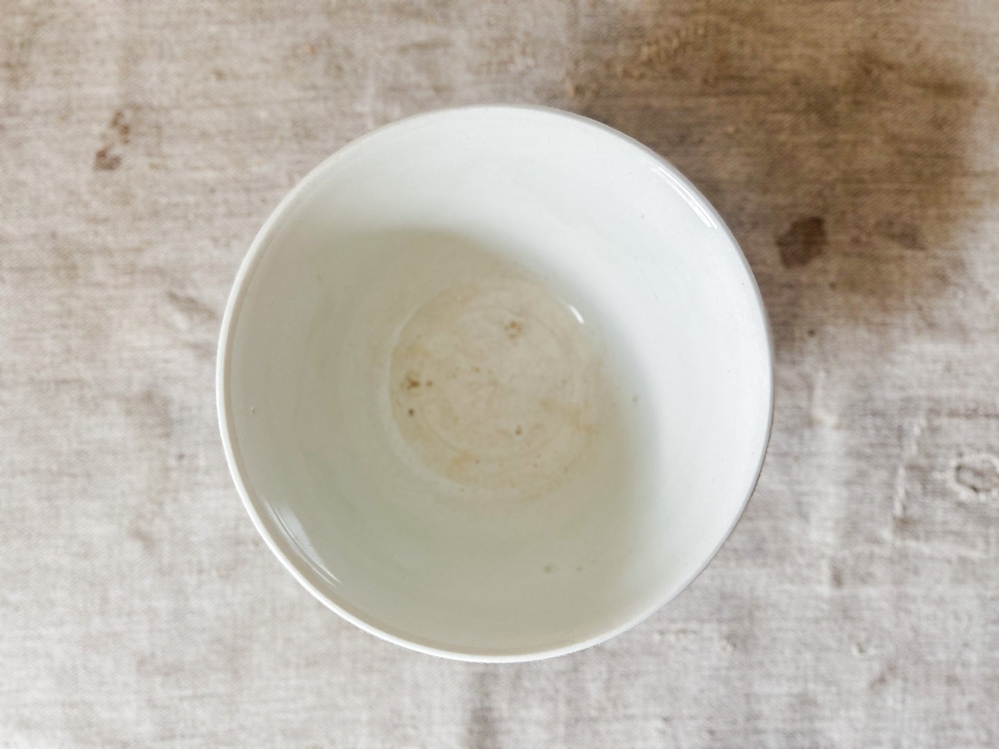 Vintage 7" White English Pudding Bowl