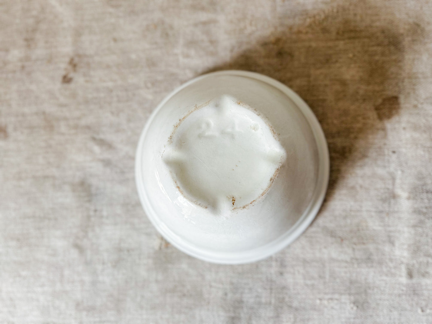 Vintage 7" White English Pudding Bowl