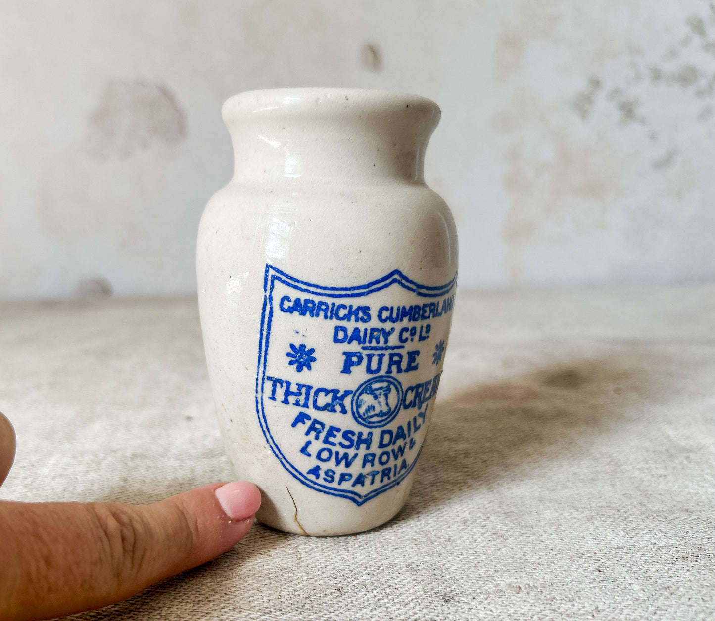 Carricks Cumberland Dairy Cold Cream Pot, c1880