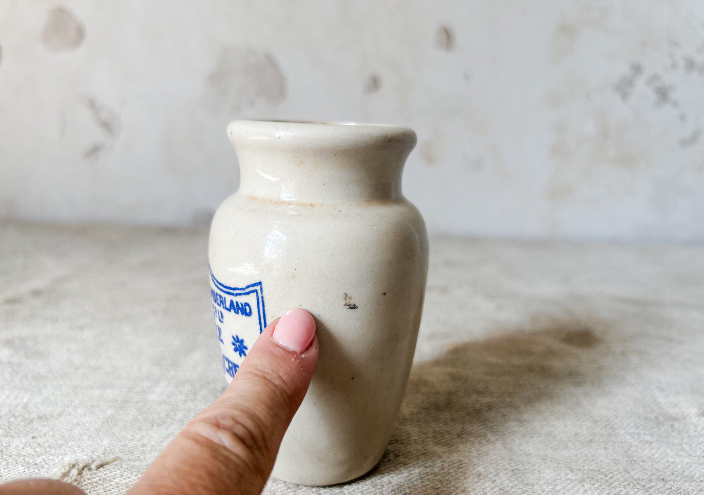 Carricks Cumberland Dairy Cold Cream Pot, c1880