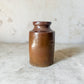 English Brown Stoneware Salt Glazed Kitchen Pot, c1890