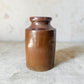 English Brown Stoneware Salt Glazed Kitchen Pot, c1890