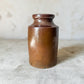 English Brown Stoneware Salt Glazed Kitchen Pot, c1890