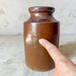 English Brown Stoneware Salt Glazed Kitchen Pot, c1890