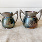 Set of Two Antique Etched Silverplate Sugar Bowls with Trophy Handles