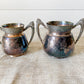 Set of Two Antique Etched Silverplate Sugar Bowls with Trophy Handles