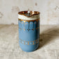 English Blue and Copper Luster Jug With Pewter Gravity Tip Lid