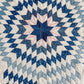 Vintage Blue and White Lone Star Quilt, c1950