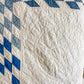 Vintage Blue and White Lone Star Quilt, c1950