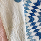 Vintage Blue and White Lone Star Quilt, c1950