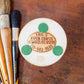 Collection of 8 Paint Brushes in Handmade Wooden Vase
