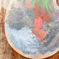 Large 15" Kidney Shaped Decorated Wood Artist's Palette