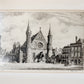 Framed Signed Dry Etching of the Hague by Roodenburg, 1954