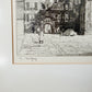 Framed Signed Dry Etching of the Hague by Roodenburg, 1954