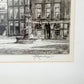 Framed Signed Dry Etching of the Hague by Roodenburg, 1954