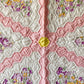 Vintage Radiating Diamond Fields Pink Quilt, c1930
