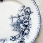 Antique Butterfly Blue Dutch Ironstone 9" Plates - "Malaga" by Petrus Ragout