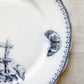 Antique Butterfly Blue Dutch Ironstone 9" Plates - "Malaga" by Petrus Ragout