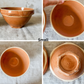 Watt Pottery Arcs Pumpkin Orange Stoneware Mixing Bowl Set of 4, c1940