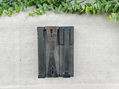 CHOICE Vintage Tall Skinny Wood 5" Letterpress Blocks