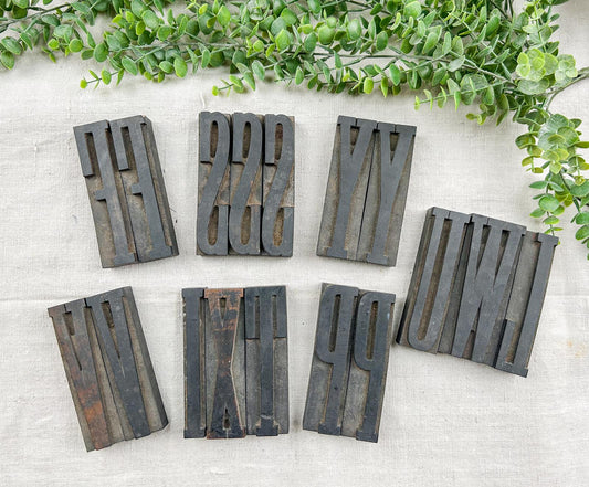 CHOICE Vintage Tall Skinny Wood 5" Letterpress Blocks