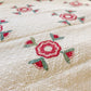 Antique Red and Overdye Green California Rose Applique Quilt c1880s, 90" x 67"