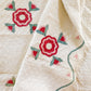 Antique Red and Overdye Green California Rose Applique Quilt c1880s, 90" x 67"