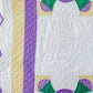 Vintage Purple & Green Heirloom Depression Era Quilt, c1930s, 80" x 72"