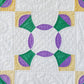 Vintage Purple & Green Heirloom Depression Era Quilt, c1930s, 80" x 72"