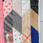 Vintage Pink Chevron Strip Cutter Quilt, c1910s, 76" x 62"