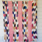 Vintage Pink Chevron Strip Cutter Quilt, c1910s, 76" x 62"
