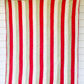 Vintage Reversible Brown Yellow Red and Green Bar Quilt, 84" x 72"