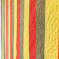 Vintage Reversible Brown Yellow Red and Green Bar Quilt, 84" x 72"